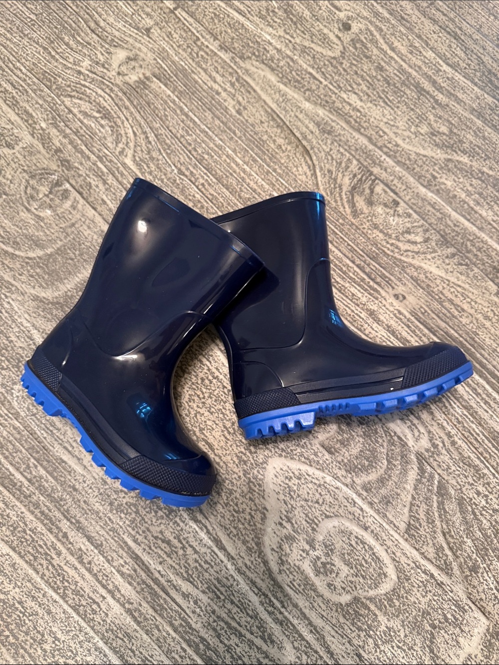 Navy Baby Toddler Galoshes Rain Boots - Picture 2 of 4